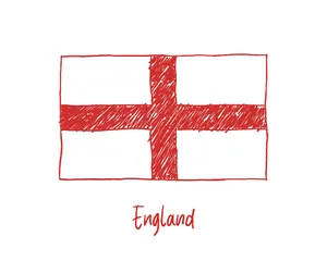 Emblazoned Pride - Artistic Representation Of The England Flag Wallpaper