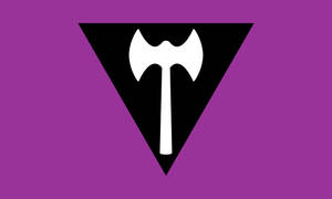 Embrace Symbolism And Pride - Labrys Lesbian Flag Wallpaper