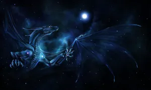 Embrace The Power Of The Galaxy Dragon Wallpaper