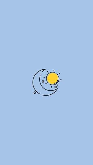 Embracing The Celestial Harmony - Sun And Moon Aesthetic Wallpaper
