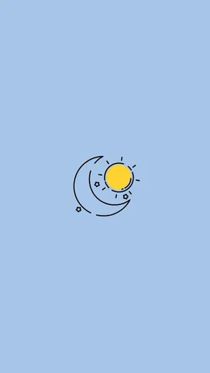 Embracing The Celestial Harmony - Sun And Moon Aesthetic Wallpaper