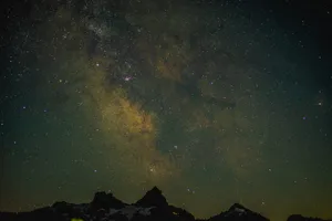 Emerald Green Sky Over Mountain Wallpaper