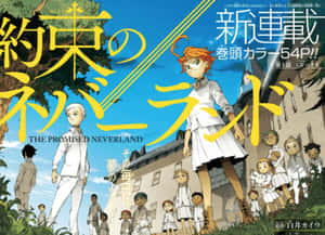 Emma Bravely Fighting To Save Her Friends In The Promised Neverland Wallpaper