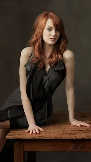 Emma Stone Captivating Portrait Wallpaper
