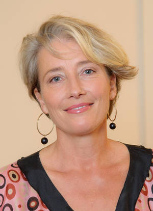 Emma Thompson In Short Hair Wallpaper