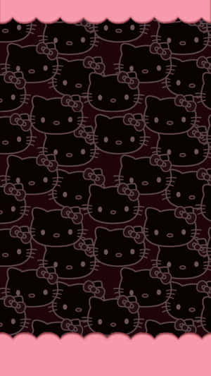 Emo Hello Kitty Minimalist Pink Wallpaper
