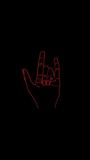 Emo Iphone Rock And Roll Hand Wallpaper