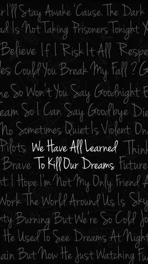 Emo Quote Black And White Wallpaper