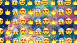 Emojis In A Colorful Galaxy Wallpaper