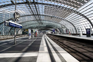 Empty Berlin Central Station Wallpaper