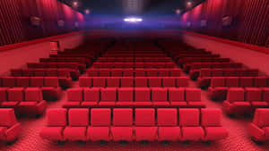 Empty Cinema Hall Red Seats Wallpaper