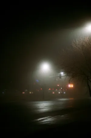 Empty Night Street Wallpaper