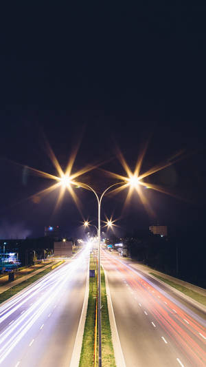 Empty Road Aerial Shot Smartphone Background Wallpaper
