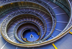 Empty Scala Elicoidale Momo Vatican Wallpaper