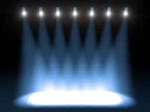 Empty Stage With White Spotlights Wallpaper