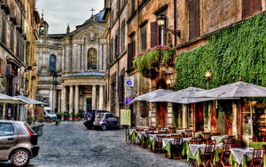 Empty Street In Rome Wallpaper