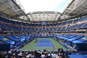 Empty Us Open Tennis Stadium Wallpaper