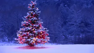 Enchanting 3d Christmas Scene Wallpaper