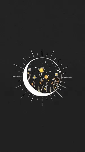 Enchanting Sun And Moon Aesthetic Wallpaper