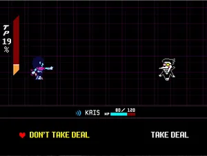 Encounter With Mysterious Spamton In Pixelated World Wallpaper