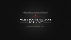 Encouraging Thought Typography Wallpaper