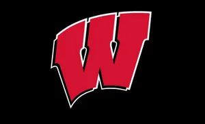 Energetic Wisconsin Badgers Team On The Field Wallpaper