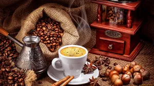 Energizing Morning With Fresh Coffee Wallpaper
