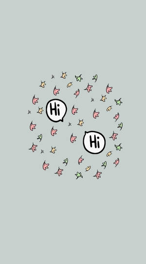 Engaging Conversation Concept With Hi Speech Bubbles Wallpaper