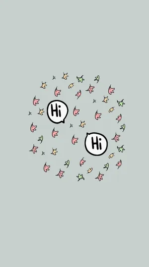 Engaging Conversation Concept With Hi Speech Bubbles Wallpaper