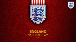 England National Football Team's Emblem On A Dark Red Flag Background Wallpaper