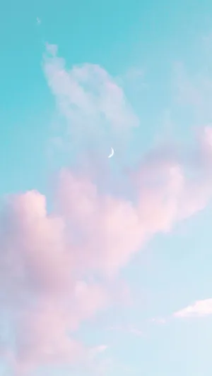 Enhance Your Day-to-day Phone Usage With Our Pastel Blue Iphone Aesthetic Wallpaper