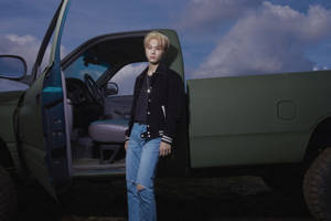 Enhypen Jay With Truck Wallpaper