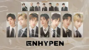 Enhypen Laptop: Stay Connected With Style Wallpaper