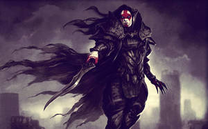 Enigmatic And Chic Vampire In The Moonlight Wallpaper