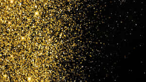 Enigmatic Black And Gold Glitter Background Wallpaper
