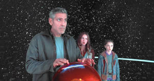 Enigmatic Characters In The Star Room From Tomorrowland Movie Wallpaper