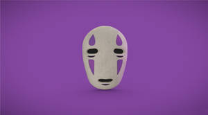 Enigmatic No Face On A Violet Background Wallpaper