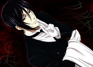 Enigmatic Sebastian Michaelis In An Intense Pose Wallpaper