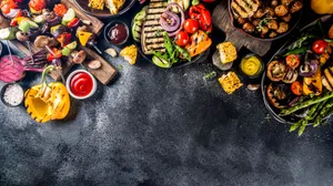 Enjoy An Explosion Of Flavor With This Delicious Plate Of Food Wallpaper