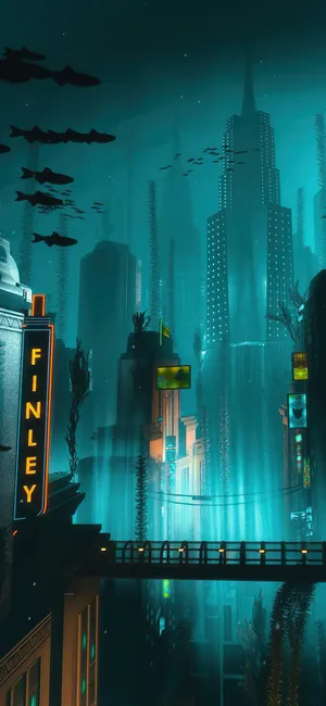 Enjoy The Awesome 4k Graphics Of Bioshock On Iphone Wallpaper