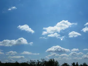 Enjoy The Beauty Of A Bright Blue Sky Wallpaper