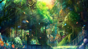 Enjoy The Best Experience With Green Anime Wallpaper