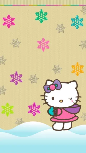 Enjoy The Holidays With Hello Kitty Wallpaper