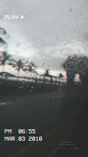 Enjoy The Melancholic Beauty Of The Aesthetic Rain Wallpaper