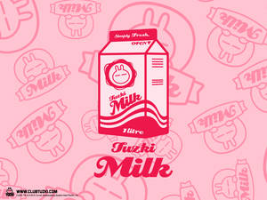 Enjoy The Sweet And Creamy Taste Of Strawberry Milk. Wallpaper