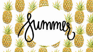 Enjoy The Sweetness Of Summer With A Pineapple Wallpaper
