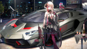 Enjoy The Thrill Of Drifting Through An Anime World Wallpaper
