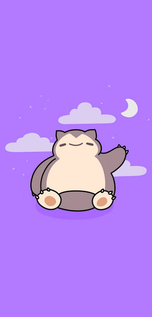 Enjoy The Tranquil Scenery With The Cute And Cuddly Snorlax Wallpaper