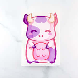 Enjoy This Kawaii Cow! Wallpaper