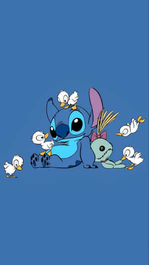 Enjoy Time With An Adorable Stitch Wallpaper